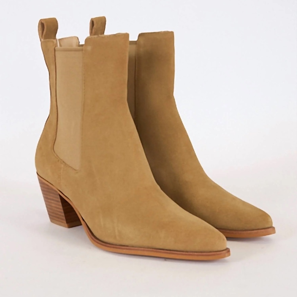 Dolce Vita Camel Suede Heeled Boots